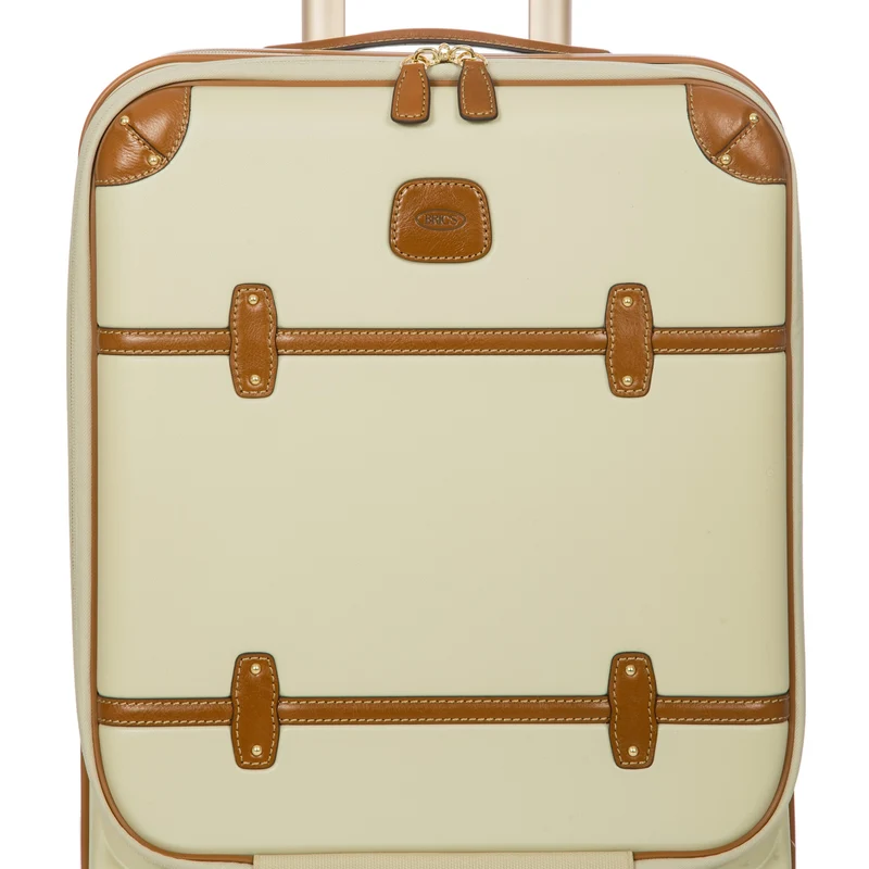 Brics Bellagio - Trolley de cabina con 4 ruedas y bolsillo delantero 55 cm expandible (cream)