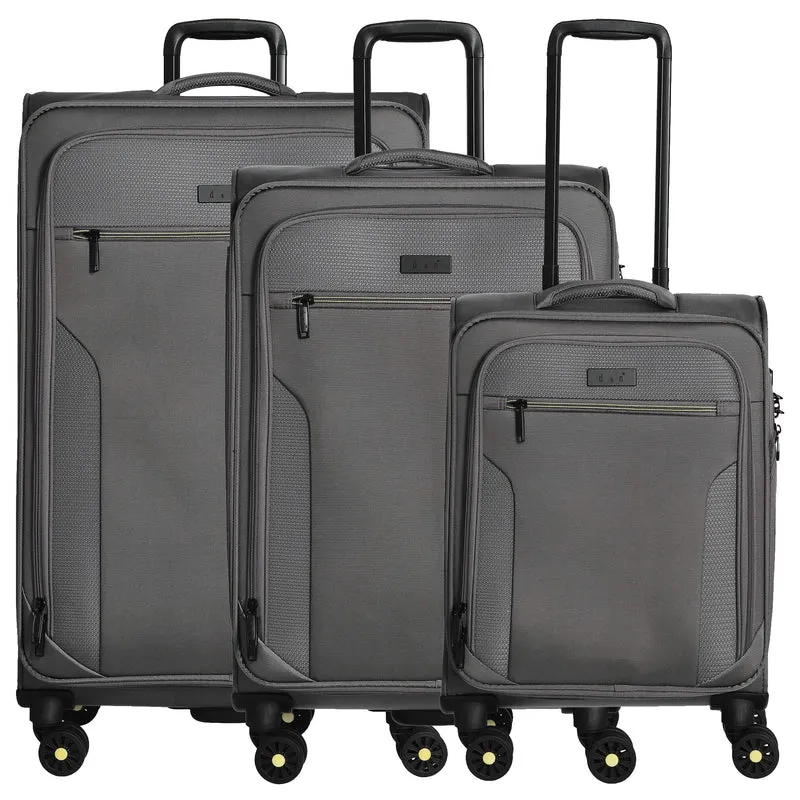 D&N Travel Line 9704 - Set de trolley, 3 piezas (grey)