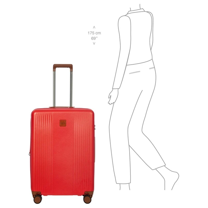 Brics Ferrara - Trolley de 4 ruedas M 67 cm expandible (red)