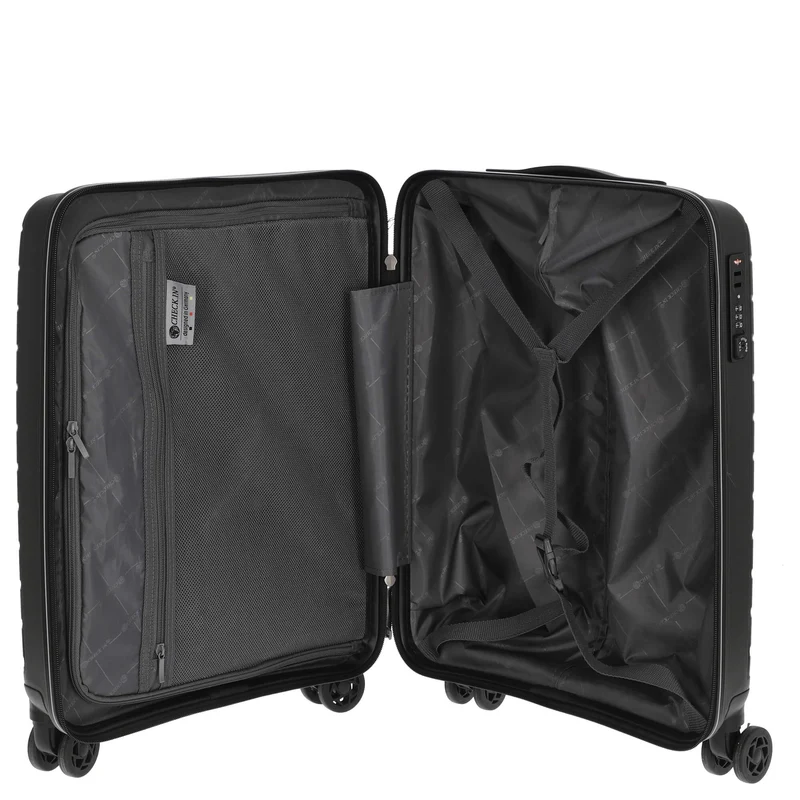 CHECK.IN Orlando - Maleta de cabina de 4 ruedas 55 cm (color: negro)