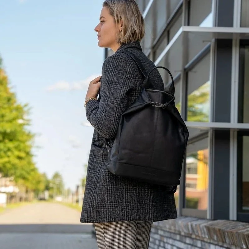 The Chesterfield Brand Manchester - Mochila Leder 40 cm (black)