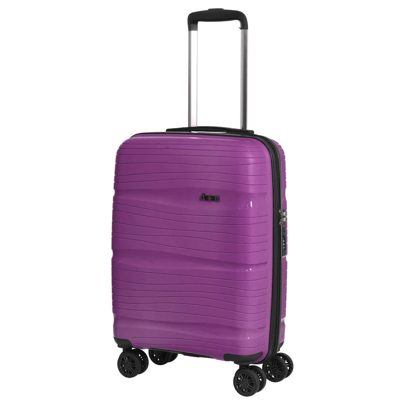 D&N Travel Line 4300 - Maleta de cabina de 4 ruedas S 55 cm (color: púrpura)