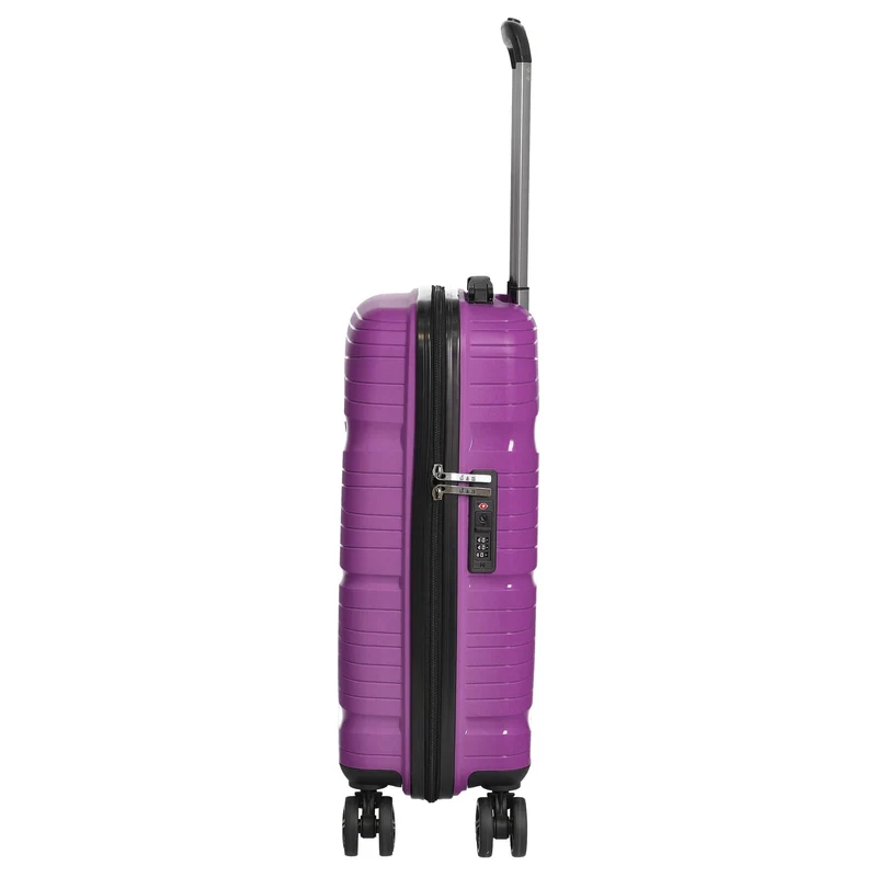 D&N Travel Line 4300 - Maleta de cabina de 4 ruedas S 55 cm (color: púrpura)