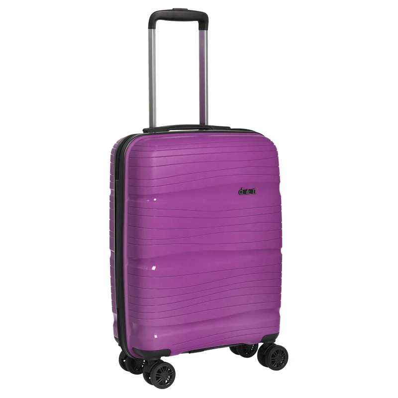 D&N Travel Line 4300 - Maleta de cabina de 4 ruedas S 55 cm (color: púrpura)