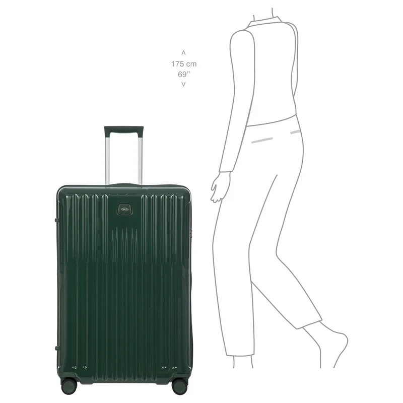 Brics Positano - Trolley XL de 4 ruedas 82 cm expandible (emerald green)