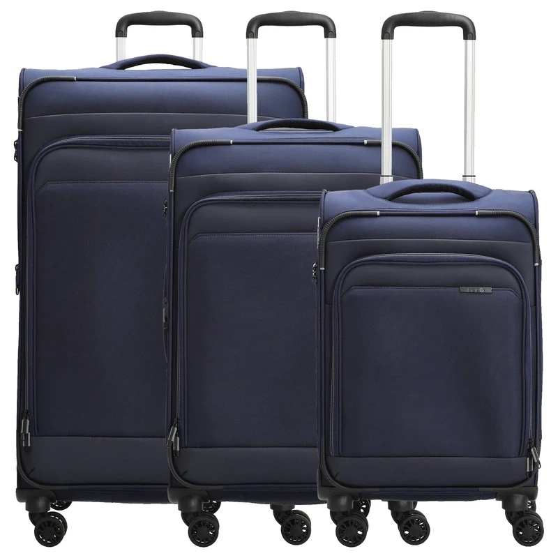 D&N Travel Line 9504 - Set de trolley, 3 piezas (navy)