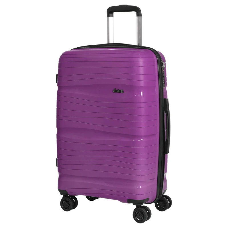D&N Travel Line 4300 - Maleta de 4 ruedas M 66 cm (color: púrpura)