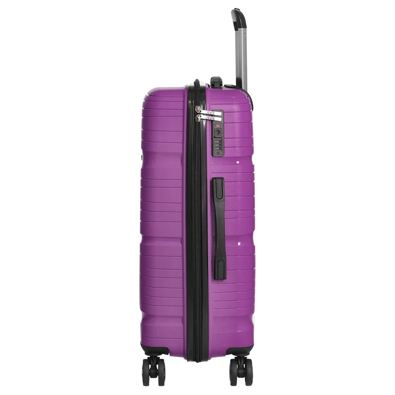 D&N Travel Line 4300 - Maleta de 4 ruedas M 66 cm (color: púrpura)