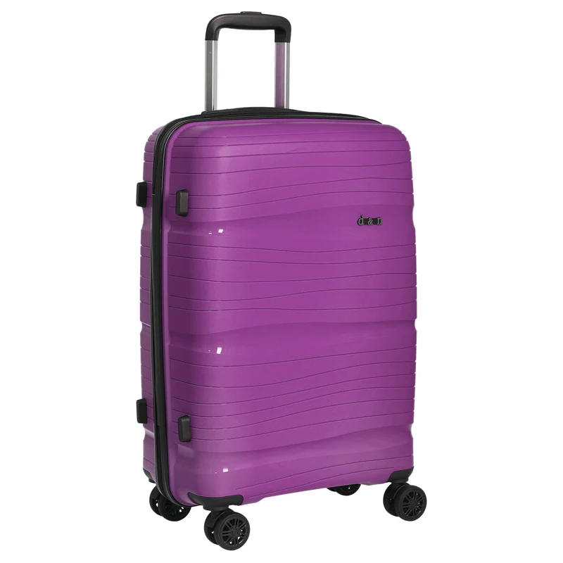 D&N Travel Line 4300 - Maleta de 4 ruedas M 66 cm (color: púrpura)