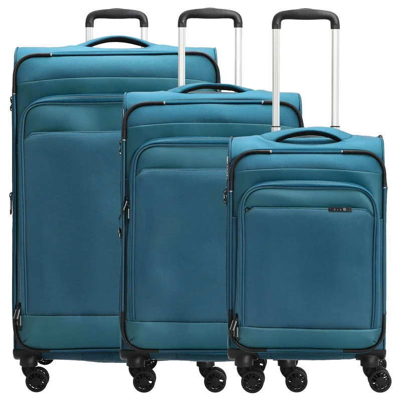 D&N Travel Line 9504 - Set de trolley, 3 piezas (petrol)