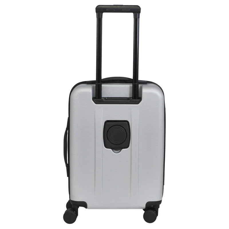 Valentino Bags Explorer Carry On - Trolley de cabina con 4 ruedas y soporte para bebidas 53 cm USB (silver)