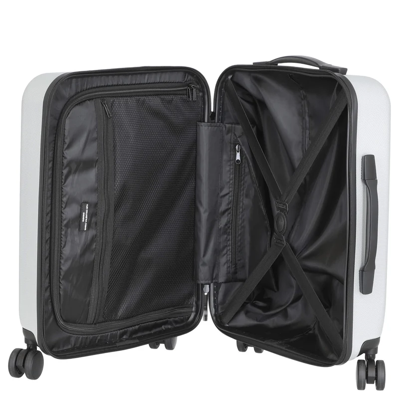 Valentino Bags Explorer Carry On - Trolley de cabina con 4 ruedas y soporte para bebidas 53 cm USB (silver)