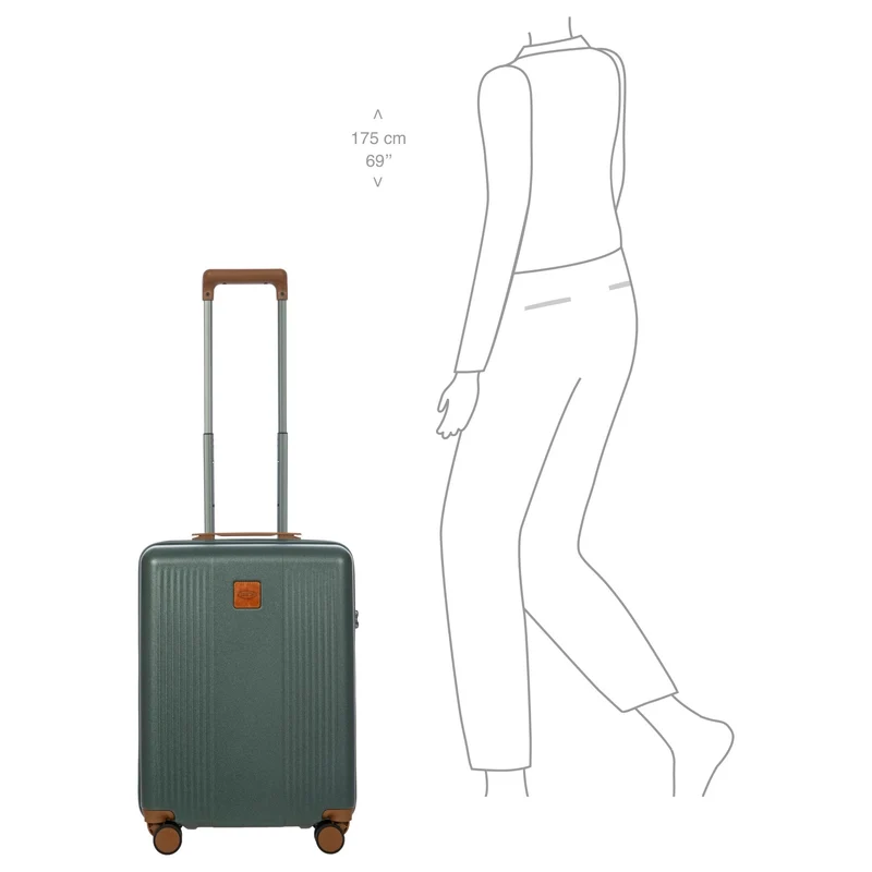 Brics Ferrara - Trolley de cabina con 4 ruedas 55 cm (green)
