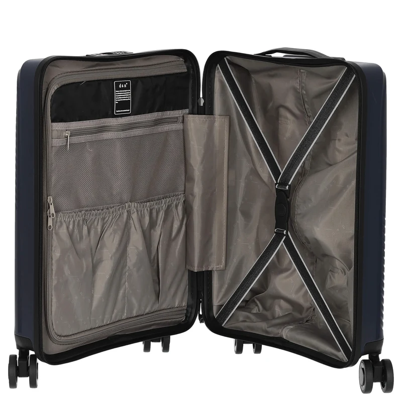 D&N Travel Line 4000 - Maleta de cabina 4 ruedas S 55 cm (color: navy)
