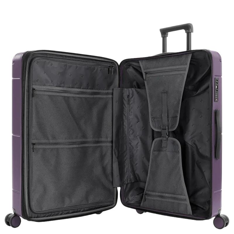 Heys Zen - Set de trolley de 4 ruedas 3 piezas ampliable (lila)