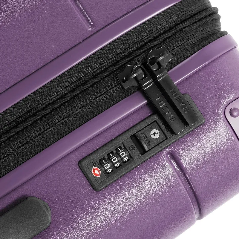 Heys Zen - Set de trolley de 4 ruedas 3 piezas ampliable (lila)