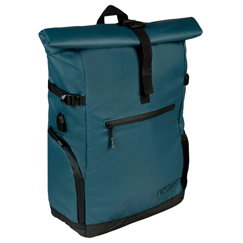 Neoxx VIBE Roll Top - Mochila 15" 45 cm USB (nite)
