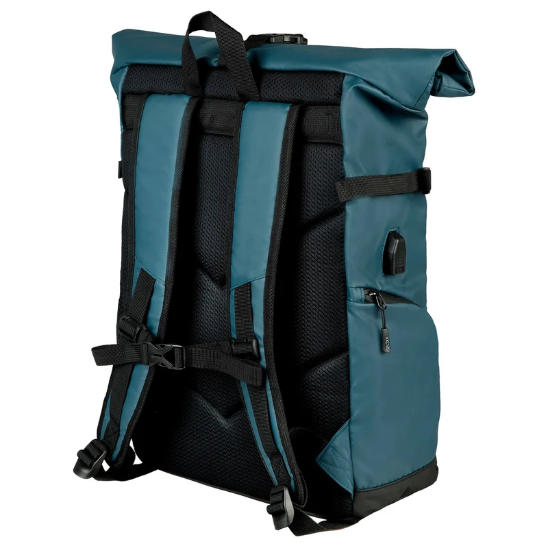 Neoxx VIBE Roll Top - Mochila 15" 45 cm USB (nite)