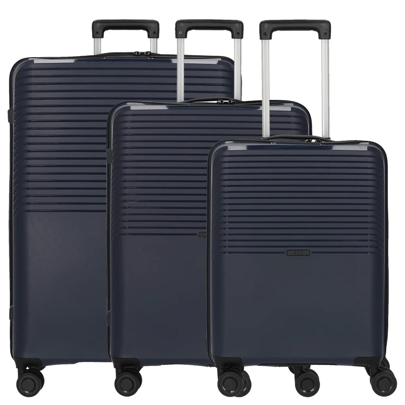 D&N Travel Line 4000 - Juego de maletas, 3 piezas (color: marino)
