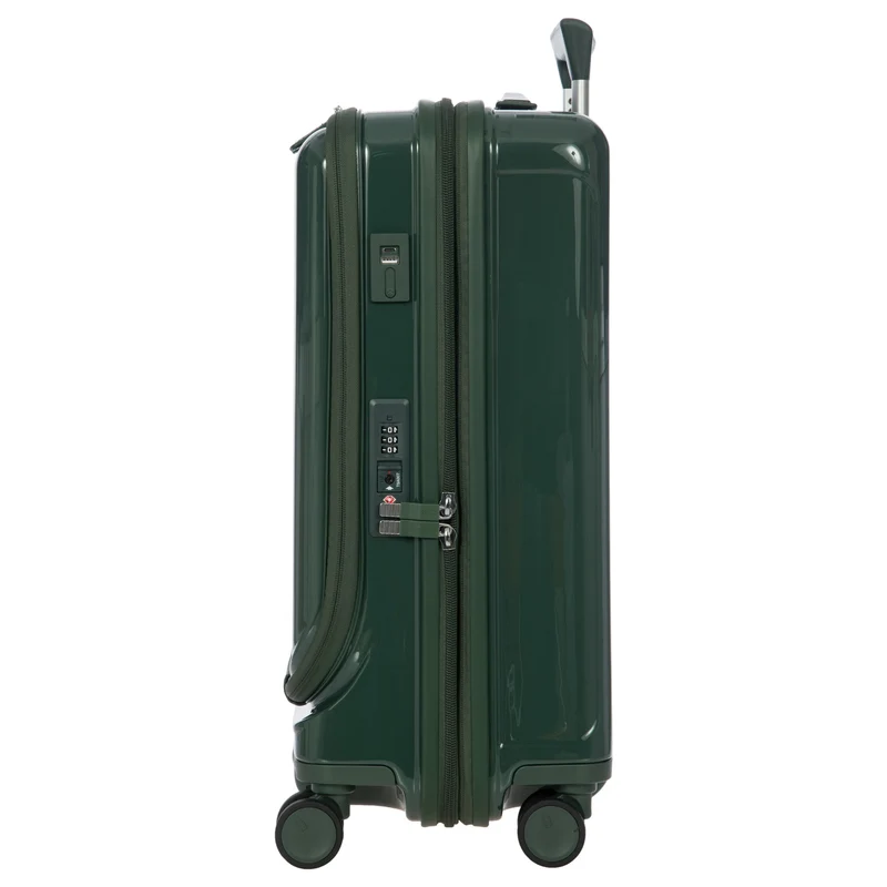 Brics Positano - Trolley de cabina de 4 ruedas 55 cm USB expandible (emerald green)