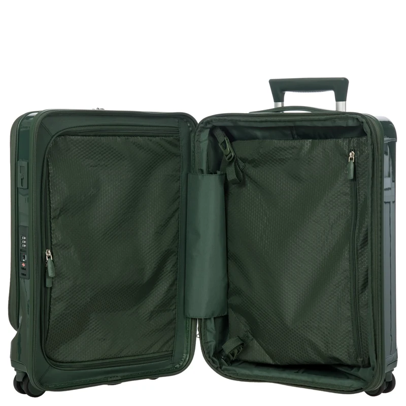 Brics Positano - Trolley de cabina de 4 ruedas 55 cm USB expandible (emerald green)