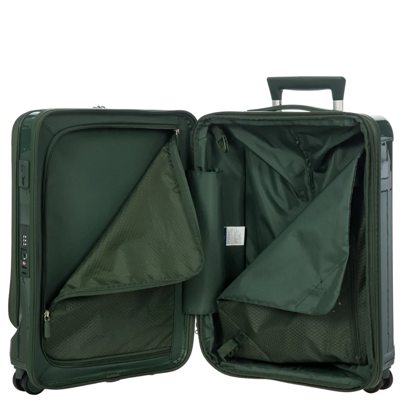Brics Positano - Trolley de cabina de 4 ruedas 55 cm USB expandible (emerald green)