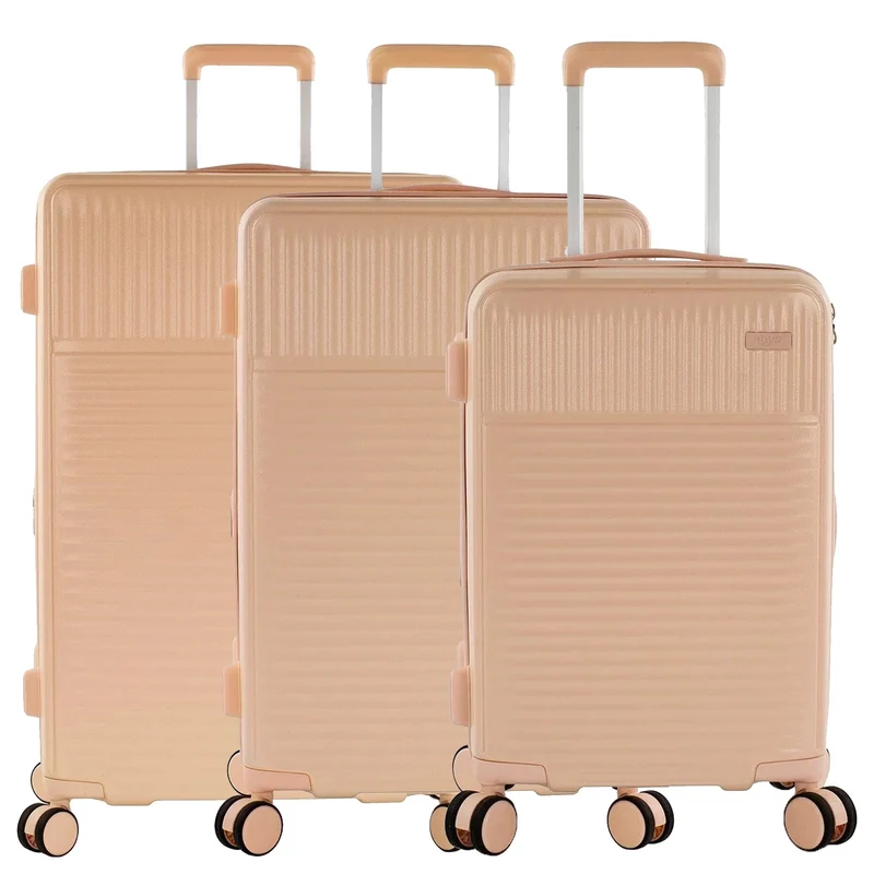 Heys Pastel - Set de trolley de 4 ruedas 3 piezas ampliable (nude)