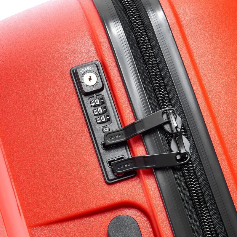 Delsey Paris Belmont Plus Slim Line - Maleta de cabina 4 ruedas 55 cm (rojo)