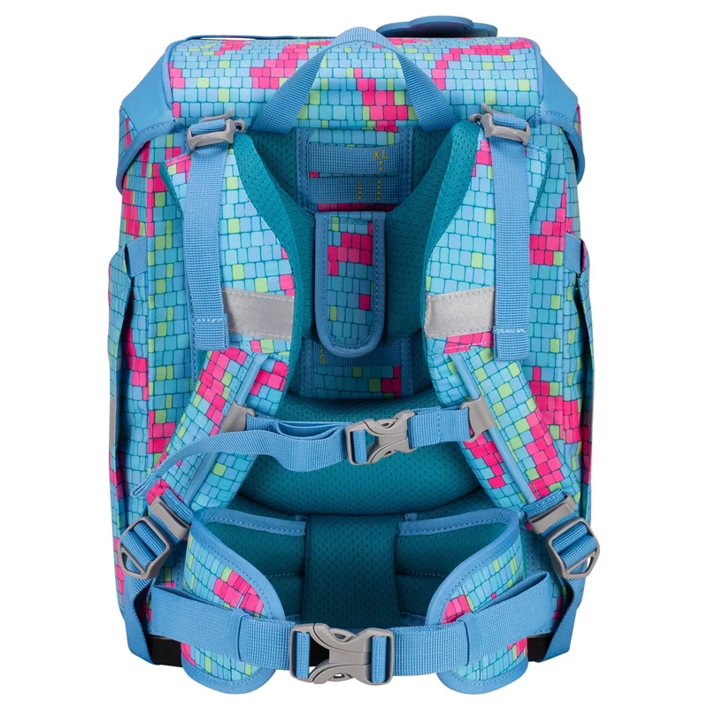 DerDieDas ErgoFlex Tiny - Mochila escolar Set 5tlg. 900g (Happy Pixel)