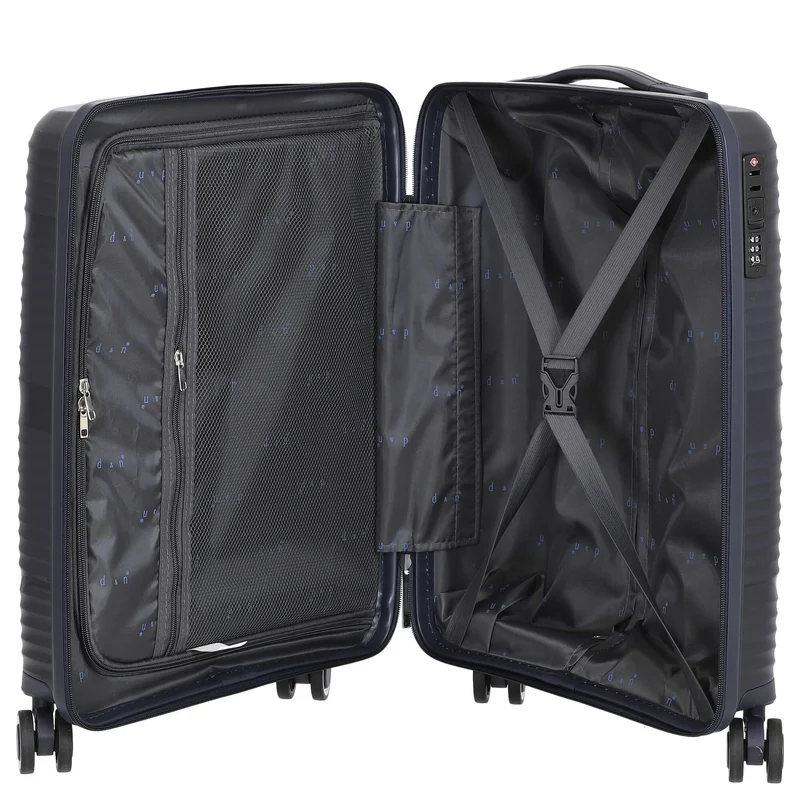 D&N Travel Line 4200 - Maleta de cabina 4 ruedas S 55 cm (color: azul oscuro)