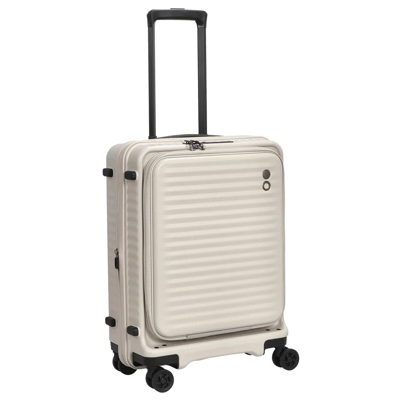 Echolac Celestra FA - Trolley de cabina de 4 ruedas 14" S 55 cm expandible USB (white sand)