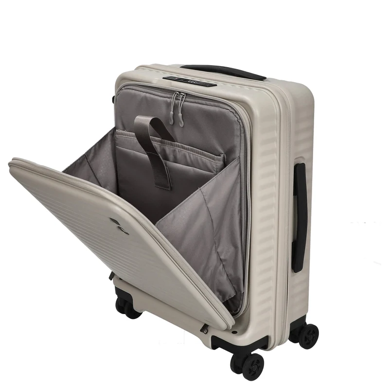 Echolac Celestra FA - Trolley de cabina de 4 ruedas 14" S 55 cm expandible USB (white sand)