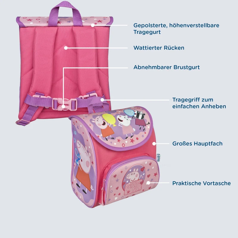 Scooli CUTIE - Mochila de jardín de infancia 23 cm (Peppa Pig)