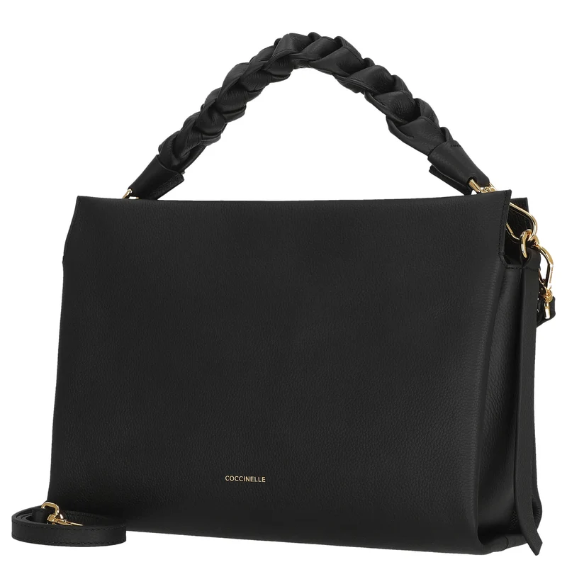 Coccinelle Boheme Grana Doble - ManyagebaB 33 cm (Noir/Cuir)