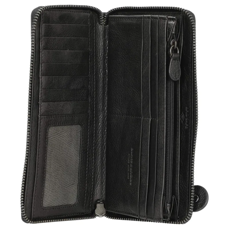 aunts & uncles Grandmas Luxury Club Cynthia - Cartera 13cc 20 cm RFID (black smoke)