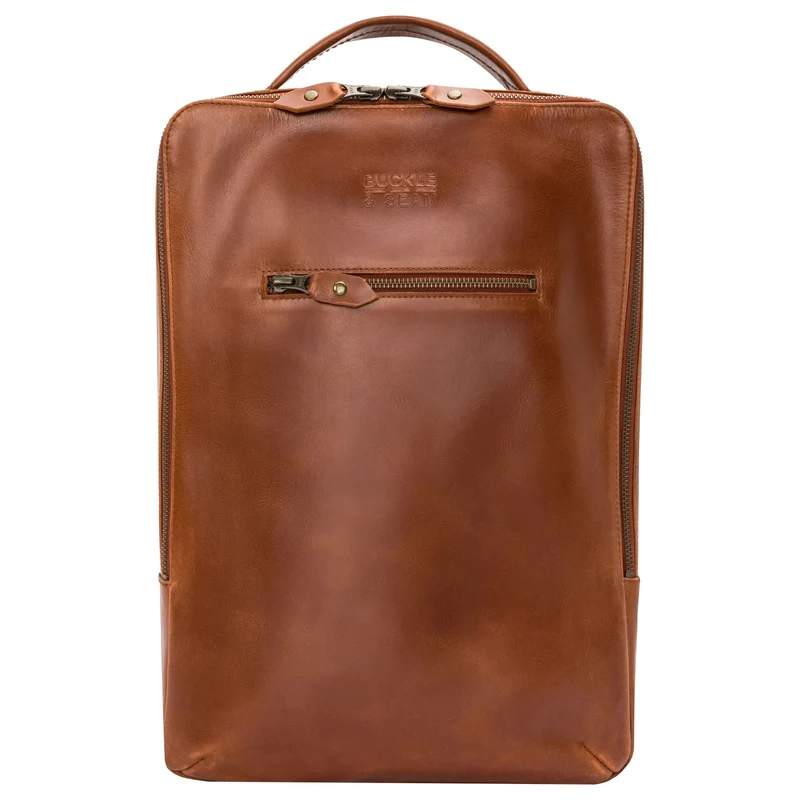 Buckle & Seam Leon - Mochila 15" 41 cm (cognac/dots)
