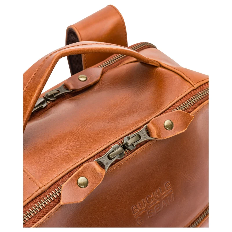 Buckle & Seam Leon - Mochila 15" 41 cm (cognac/dots)