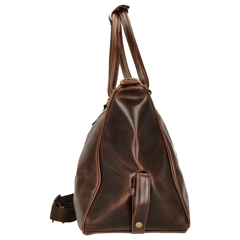 Buckle & Seam Linwood Weekender - Bolsa de viaje 50 cm Leder (brown/dots)
