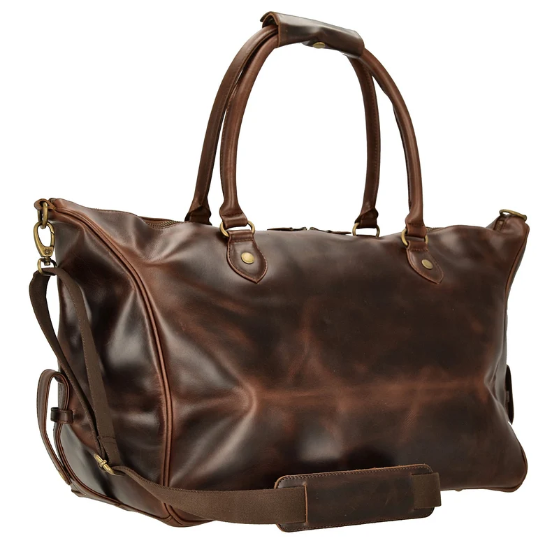 Buckle & Seam Linwood Weekender - Bolsa de viaje 50 cm Leder (brown/dots)
