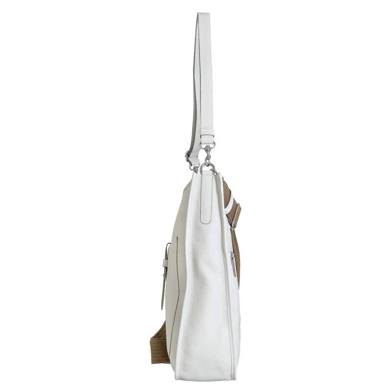 Picard Kronberg - Bolso de hombro 40 cm Rindsleder (white lily)