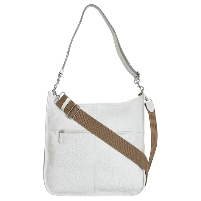Picard Kronberg - Bolso de hombro 40 cm Rindsleder (white lily)