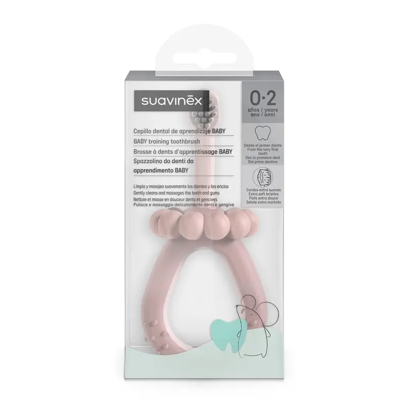 Suavinex Cepillo Dientes Para Bebés De 0 A 2 Años, Rosa