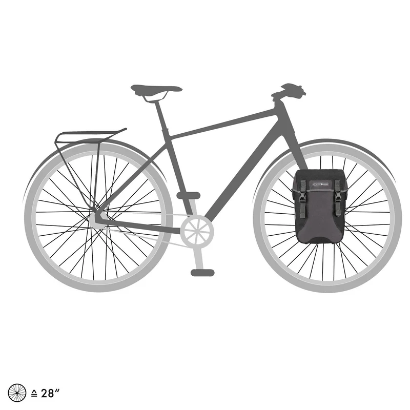 Ortlieb Sport-Packer Plus 30 - Bolsa trasera QL2.1 (2x15L) 40 cm (color: negro granito)