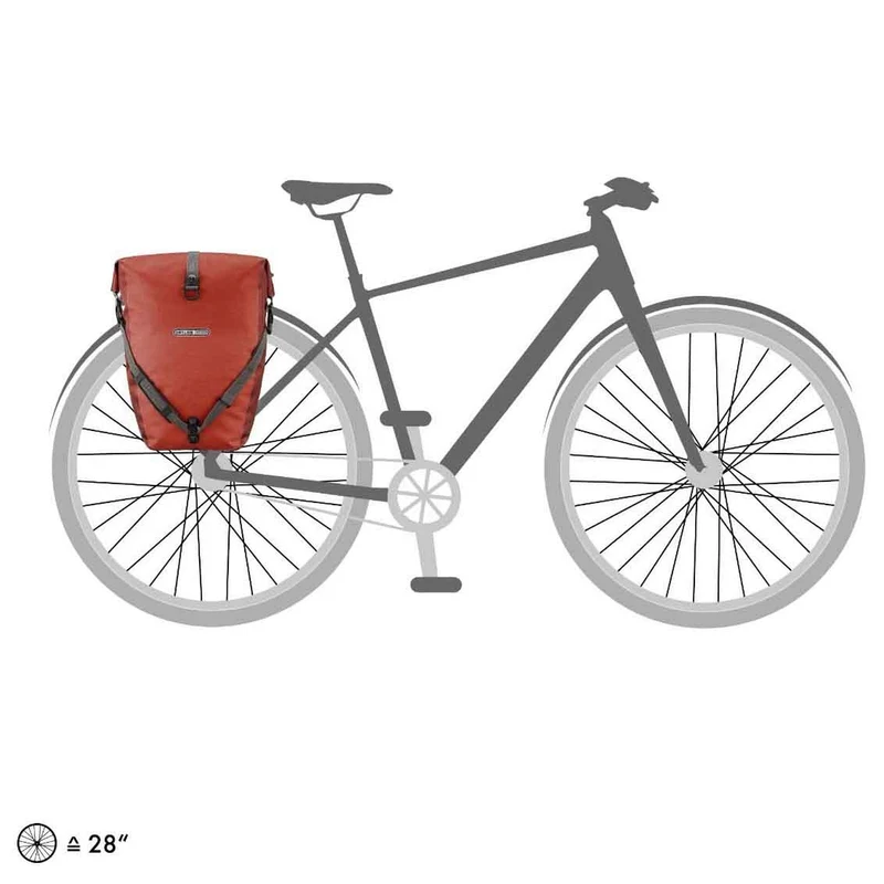 Ortlieb Back-Roller Plus CR - Bolsa trasera para rueda trasera QL2.1 (2x20L) 42 cm (salsa-dark chili)