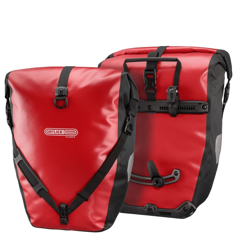 Ortlieb Back-Roller 40 - Bolsa trasera para rueda trasera QL2.1 (2x20L) 42 cm (red black)