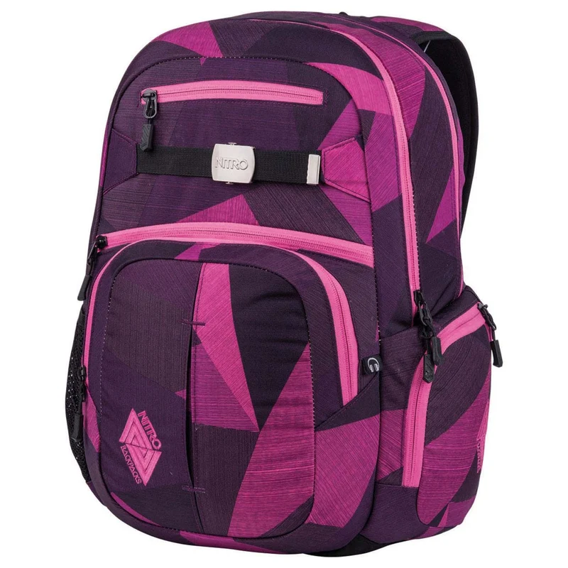 Nitro Hero - Mochila para portátil 17" 52 cm (color: fragmentos púrpura)