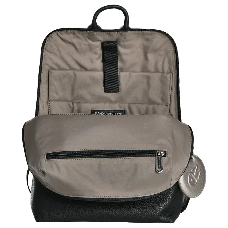 Mandarina Duck Mellow Leather - Mochila 13" 36 cm Cuero (color: escarabajo)