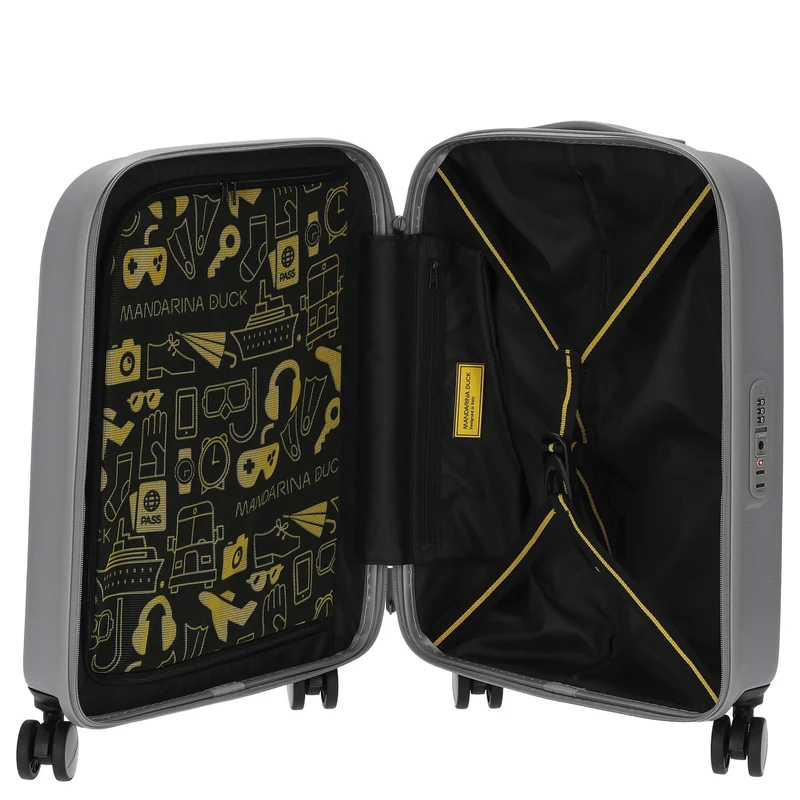 Mandarina Duck Logoduck+ - Trolley de cabina con 4 ruedas 55 cm S (silver)