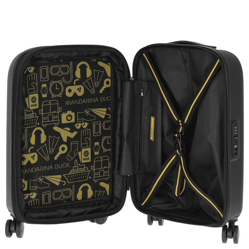 Mandarina Duck Logoduck+ - Trolley de cabina con 4 ruedas 55 cm S expandible (black)