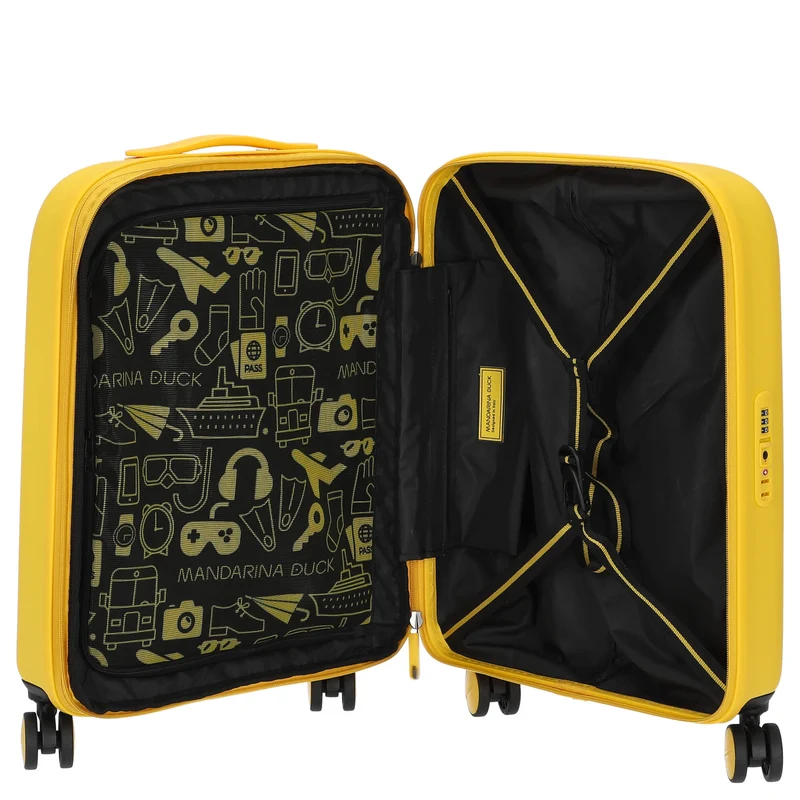 Mandarina Duck Logoduck+ - Trolley de cabina de 4 ruedas 52 cm expandible (duck yellow)